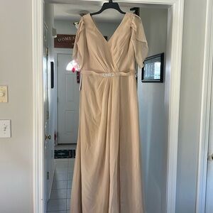 Champagne floor length dress